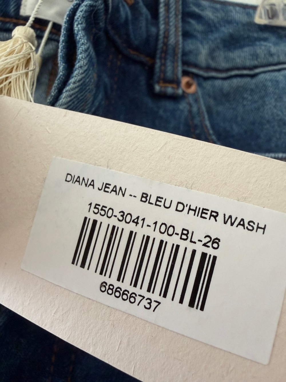 Doen Diana Jean Bleu D’Hier Wash Blue Jeans Size 26 NWT - Picture 6 of 7